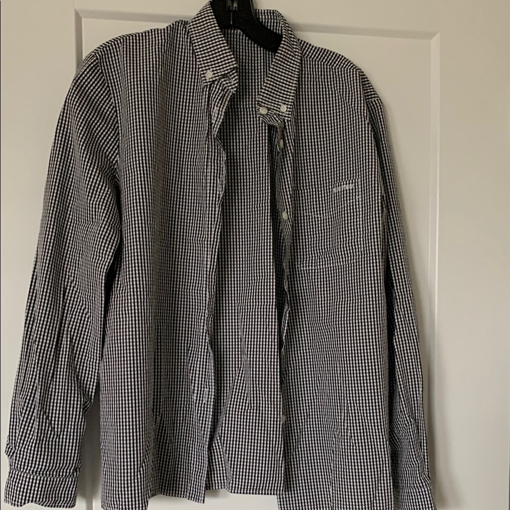 Miu Miu Black and White Gingham Shirt